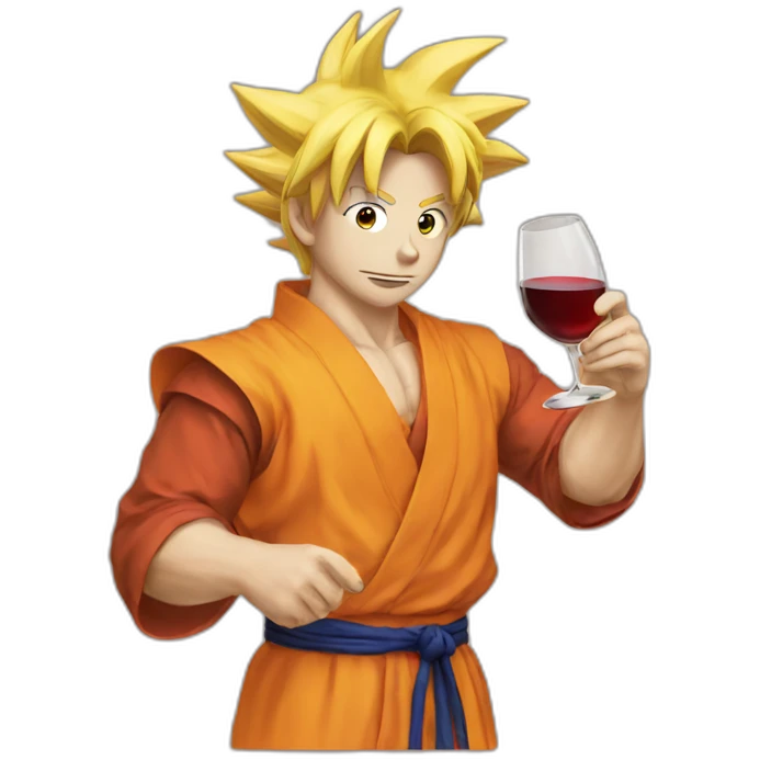 Sangoku drinking wine emoji
