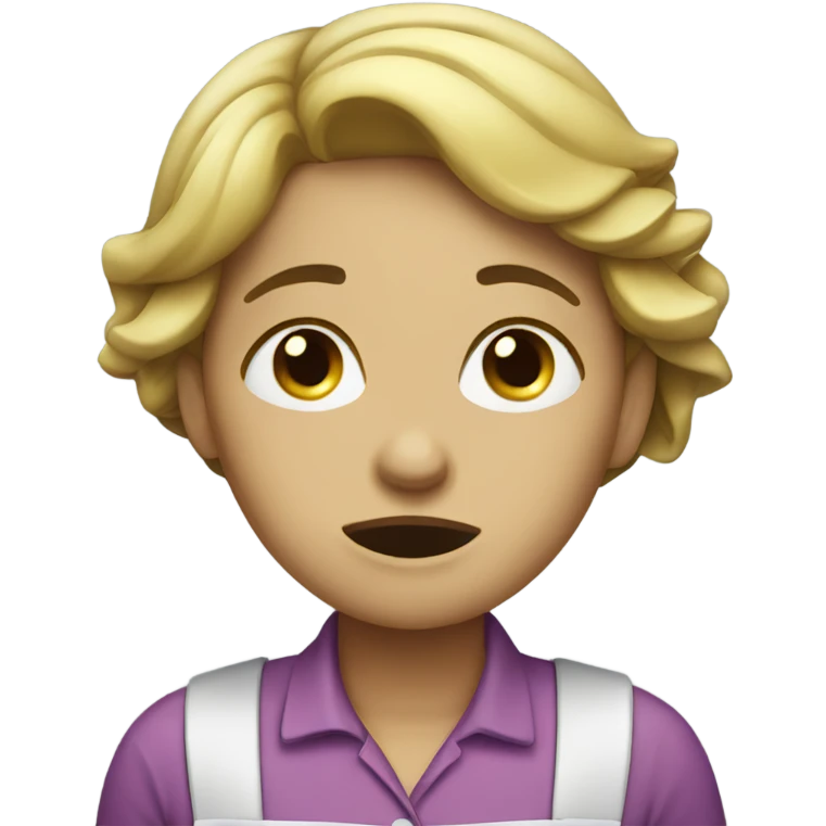 Cleaning lady crying  emoji