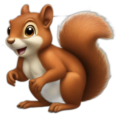 the squirrel is sitting on the toilet emoji