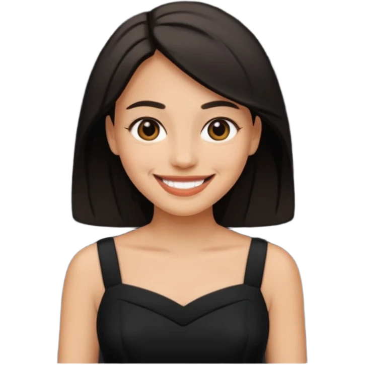 Style Birthday Photoshoot woman in black dress emoji