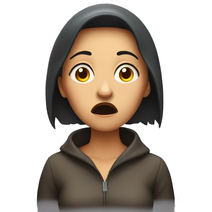 a frightened woman emoji
