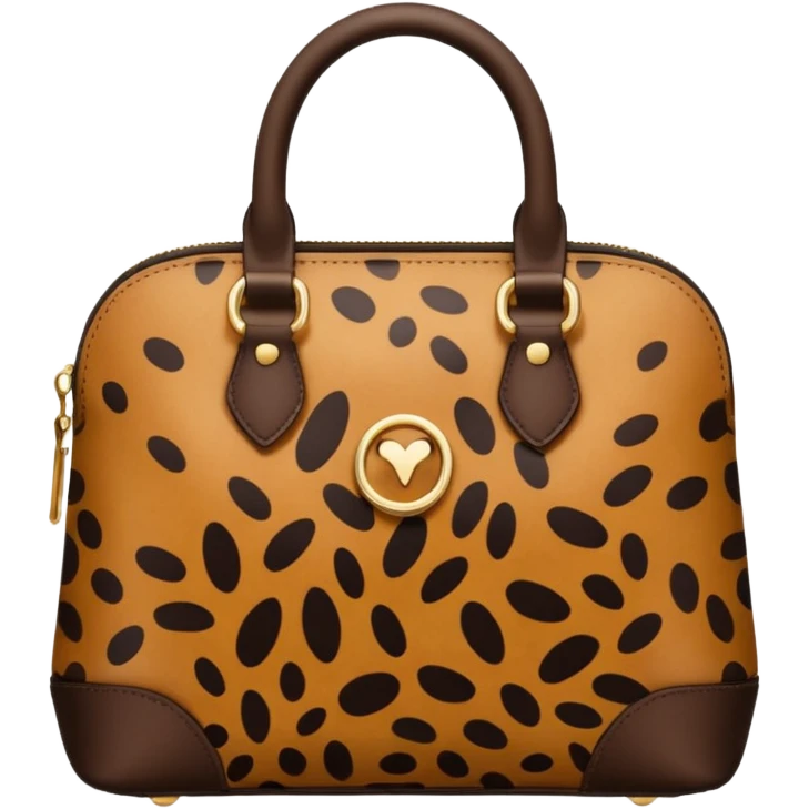 Leopard print bag remove background emoji