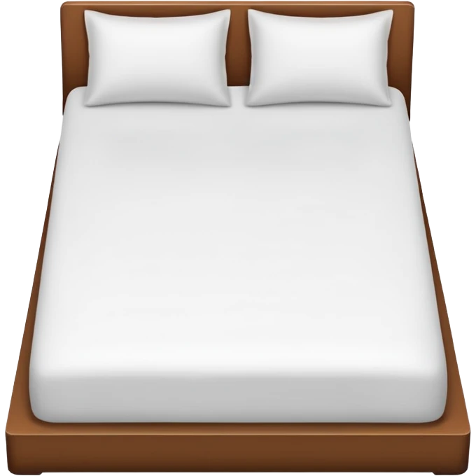 white bed topview emoji