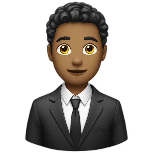 student in a suit emoji
