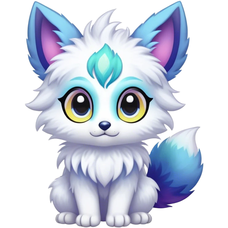 Kawaii bright fantasy ethereal anthro fursona Fakemon emoji