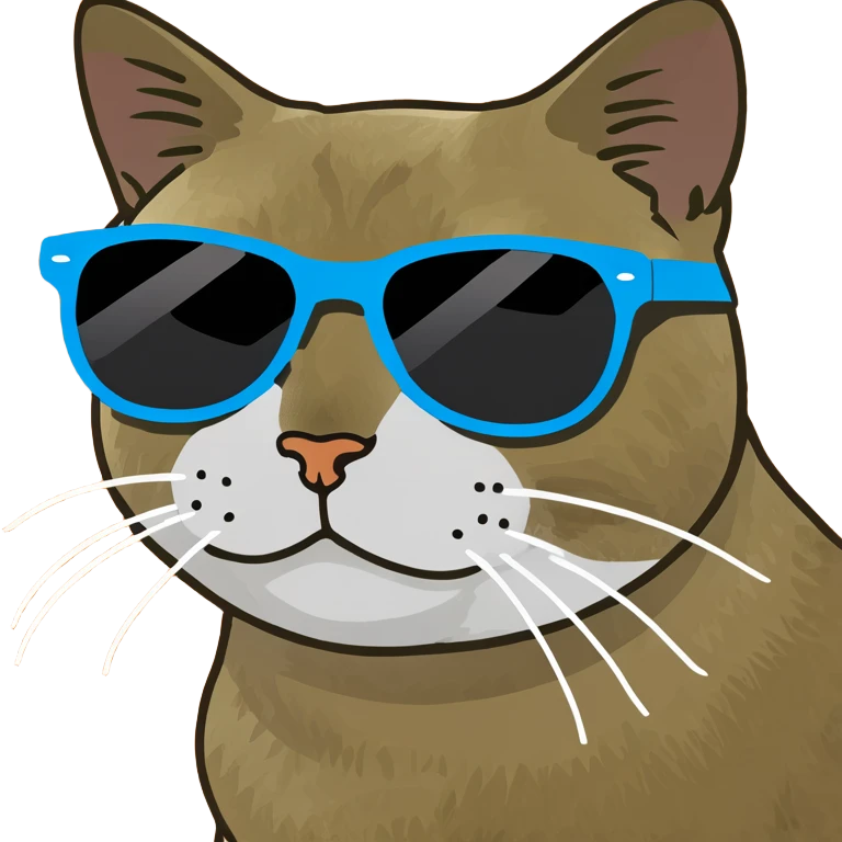 Cat with sunglasses emoji