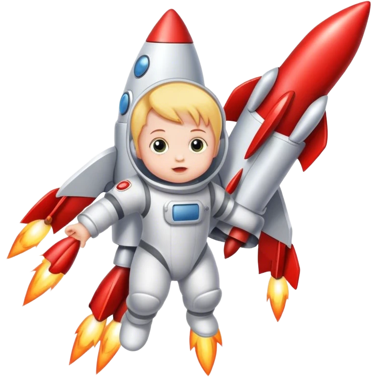 baby with rockets emoji