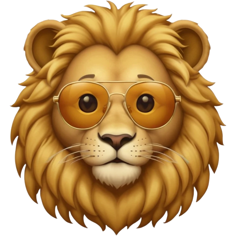 a sunglasses circus lion emoji