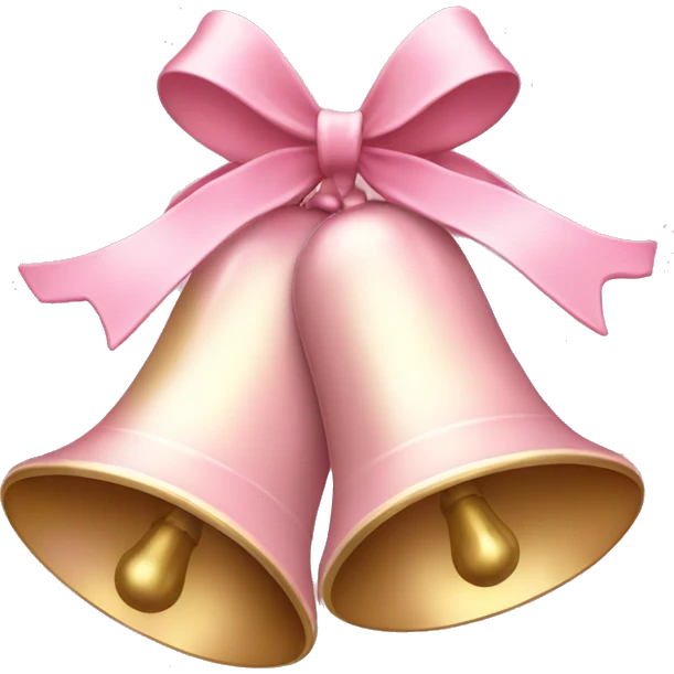 Light pink Christmas bells emoji