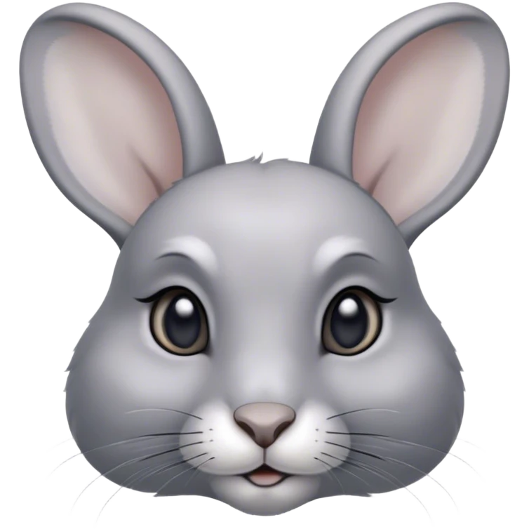 Cinematic Noble Grey Rabbit Portrait Emoji, Poised and regal, with a compact, graceful build and a smooth, elegant grey fur, long, delicate ears and deep-set soulful grey eyes, Simplified yet sharp and sophisticated features, highly detailed, glowing with a soft, dignified glow, high shine, intelligent and serene, stylized with an air of refined subtlety, focused and attentive, soft glowing outline, capturing the essence of a watchful and confident companion, so majestic it feels as though it could hop out of the screen with effortless authority! emoji