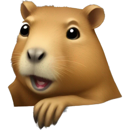 Capybara driving a car emoji