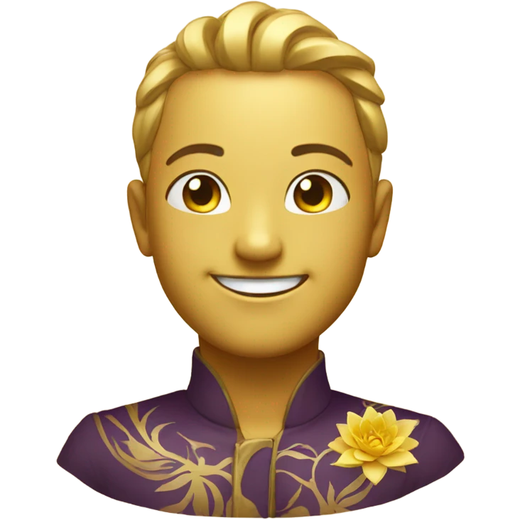 Golden Lotus  smiling  emoji