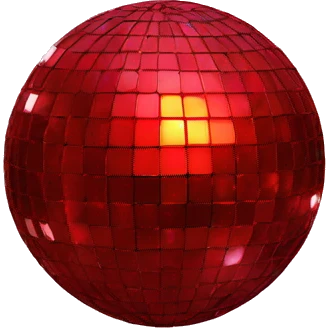 Red disco ball emoji