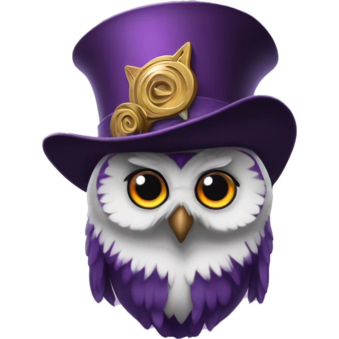 magician wizzard owl violet wizzard hat emoji