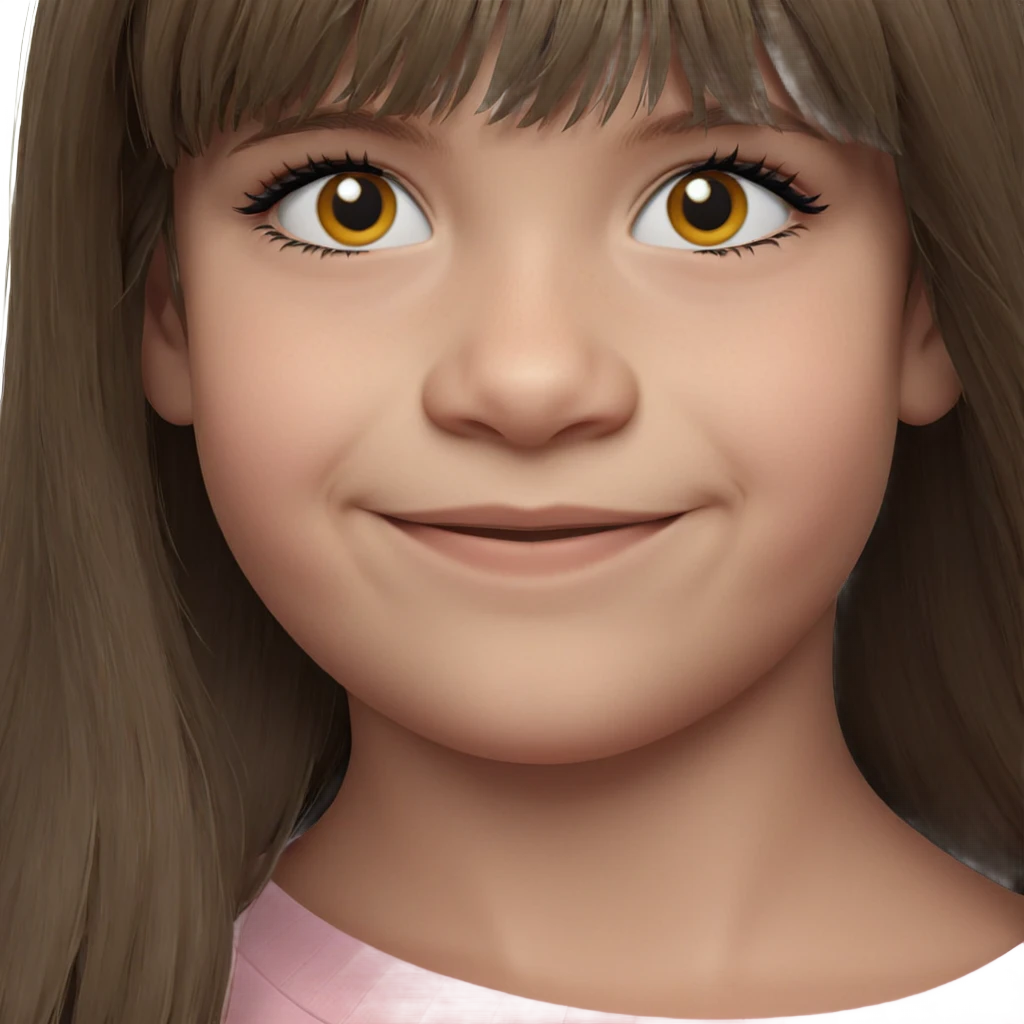 smiling girl with long hair emoji