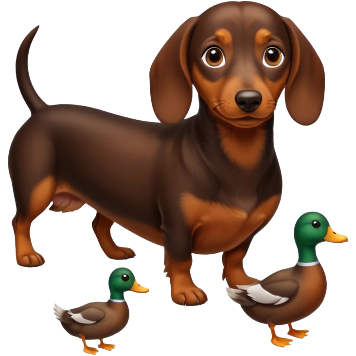 dachshundand ducks emoji