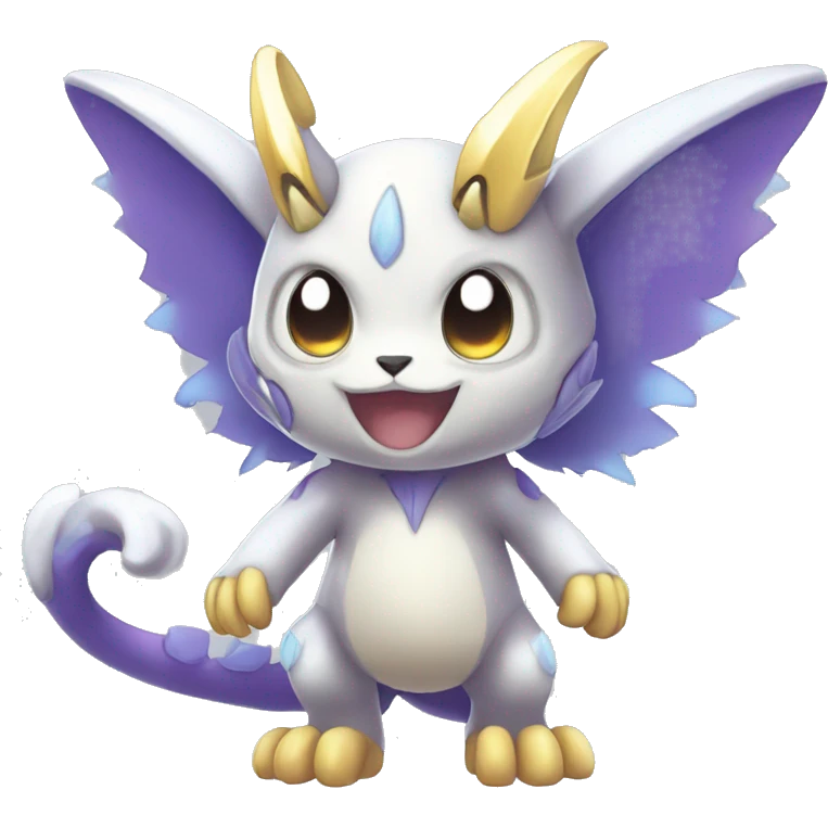 cute cool edgy ethereal magical alien Digimon-Fakemon-animal full body emoji
