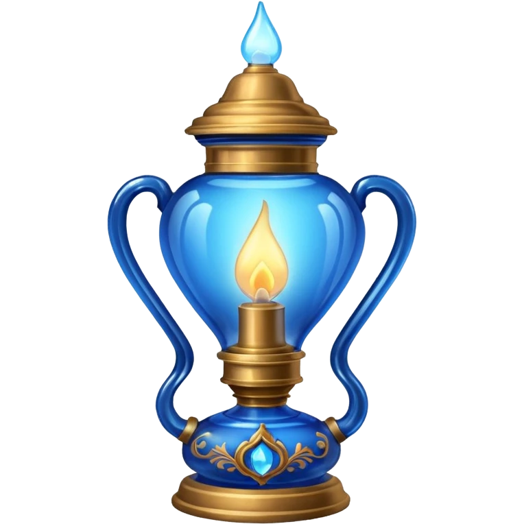 Oil lamp blue emoji
