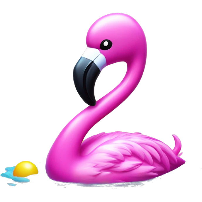 lisa frank flamingo pool toy emoji