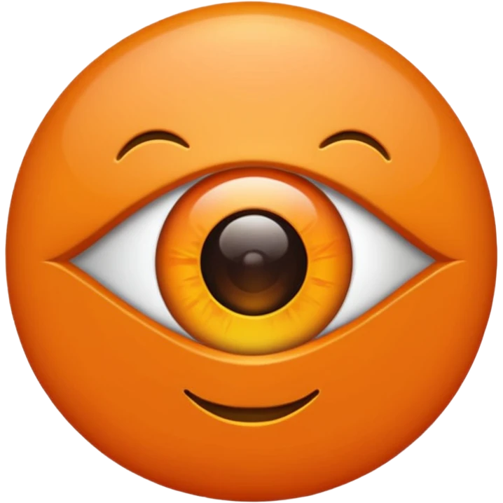 Ojo turco color naranja turco en color naranja emoji