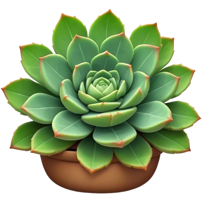 Cinematic Realistic Succulent Emoji, Compact and plump, with fleshy leaves arranged in rosettes of various shapes. The soft, green leaves glow with a gentle radiance, exuding a sense of calm and tranquility. Soft glowing outline, capturing the essence of resilience and beauty in a blossoming succulent! emoji