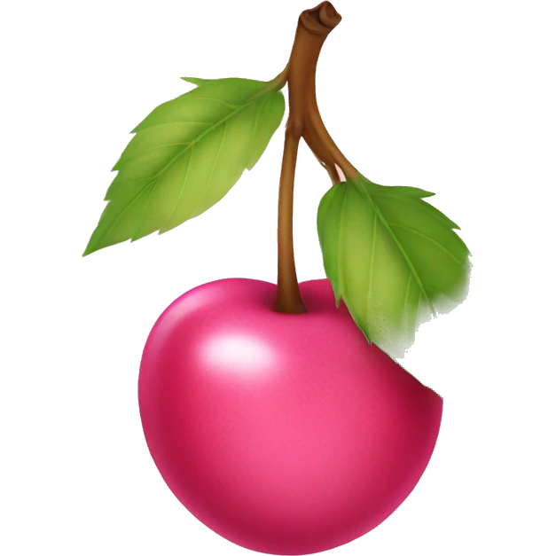 Pink cherry emoji