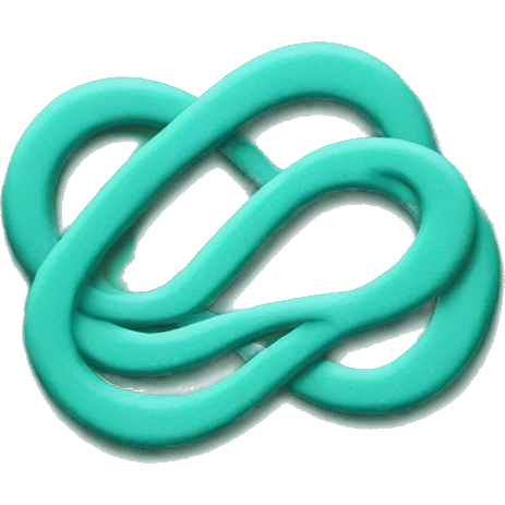 Turquoise infinity sign emoji