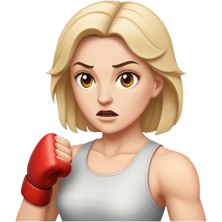White Dramatic woman fighting emoji