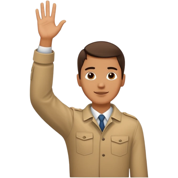 Man holdning another hand in the air, from the wrist  emoji