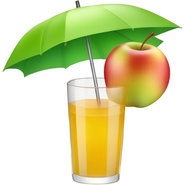 apple juice with umbrella emoji