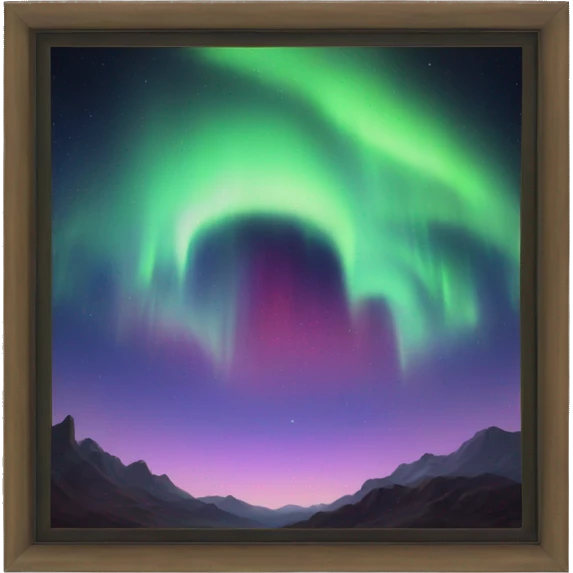 Aurora framed  emoji