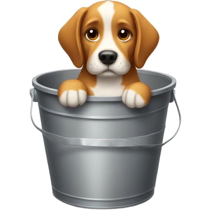Dog in bucket emoji