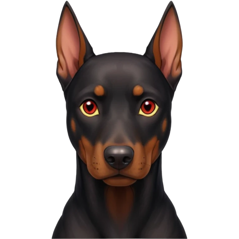 red eyed dog doberman emoji