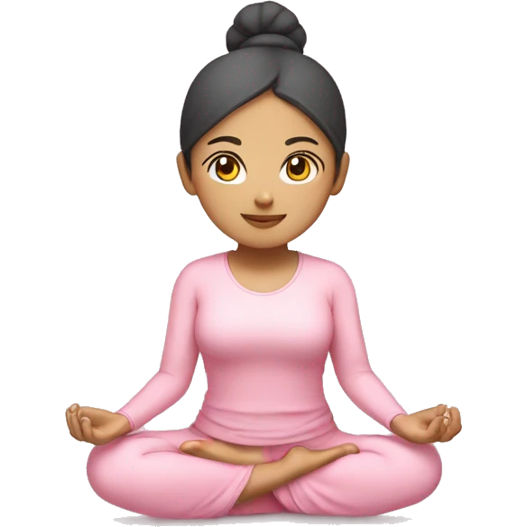asian yoga girl light pink clothes  emoji