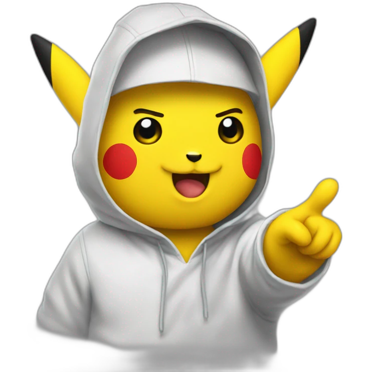 Pikachut faire un 🖕 emoji