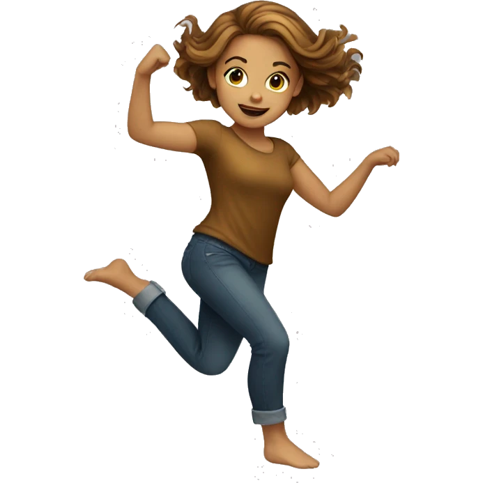 golden and brown hair girl dancing emoji