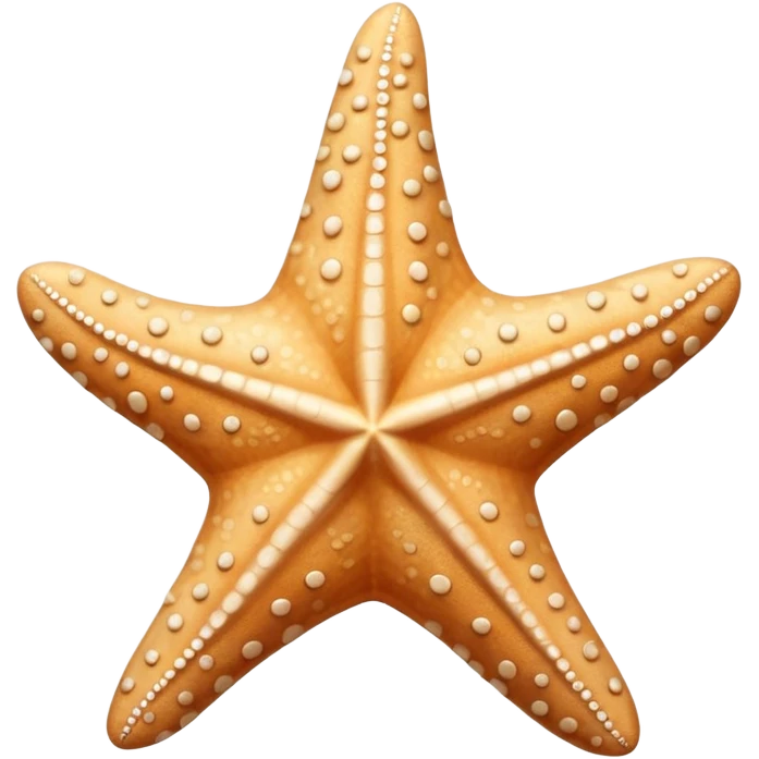 Beige and white starfish emoji