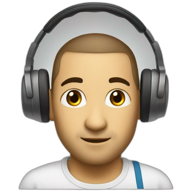 Una camiseta con letra C con auriculares emoji