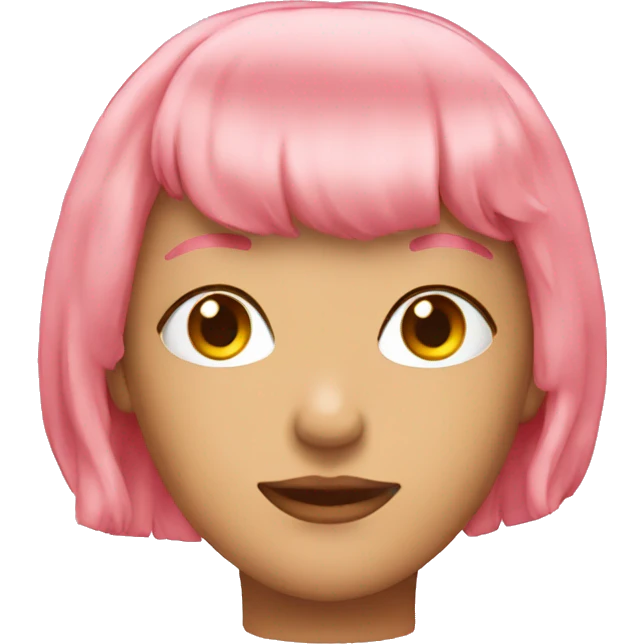 pink and gold long wig emoji