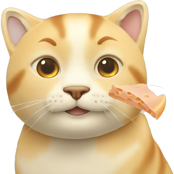 Putine qui mange du fromage emoji