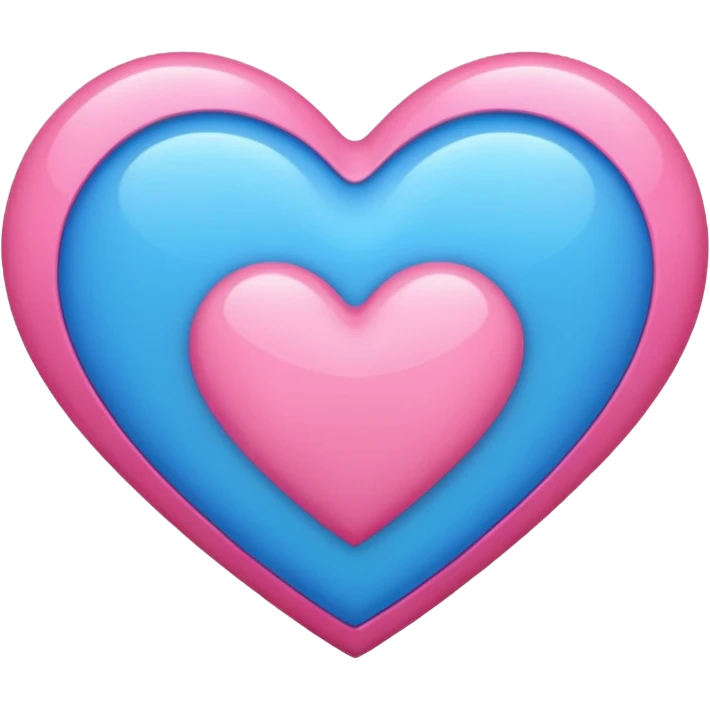 Emoji de coração azul e rosa emoji