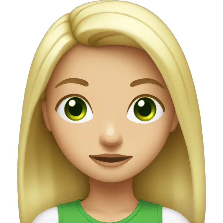 blonde girl with green eyes doing squats  emoji
