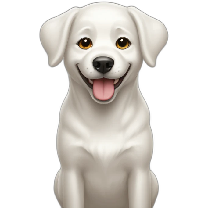 happy-white-dog emoji