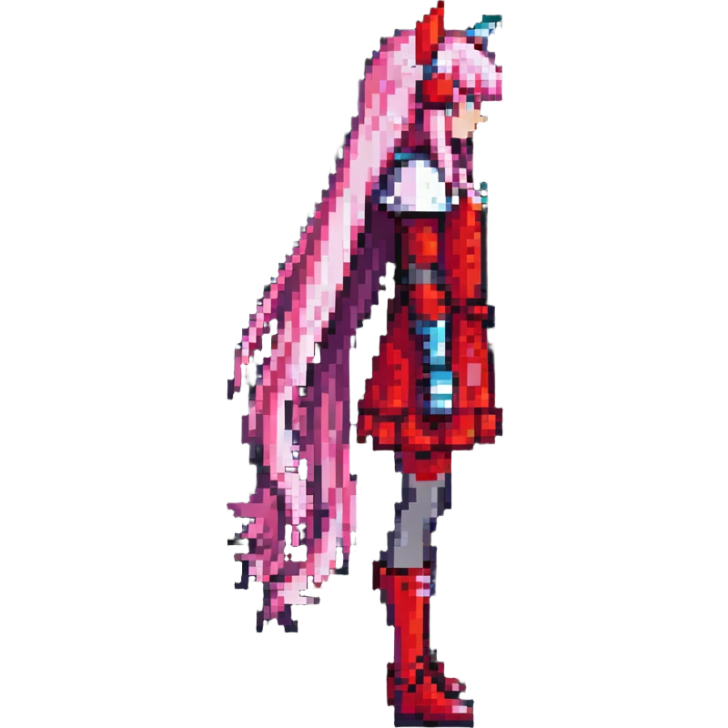 Darling in the Franxx Zero Two Nuked, side view emoji