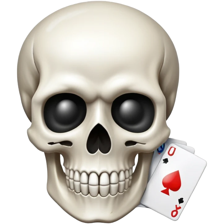 Toten kopf mit uno karte emoji