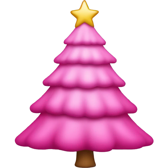 Pink Christmas tree emoji