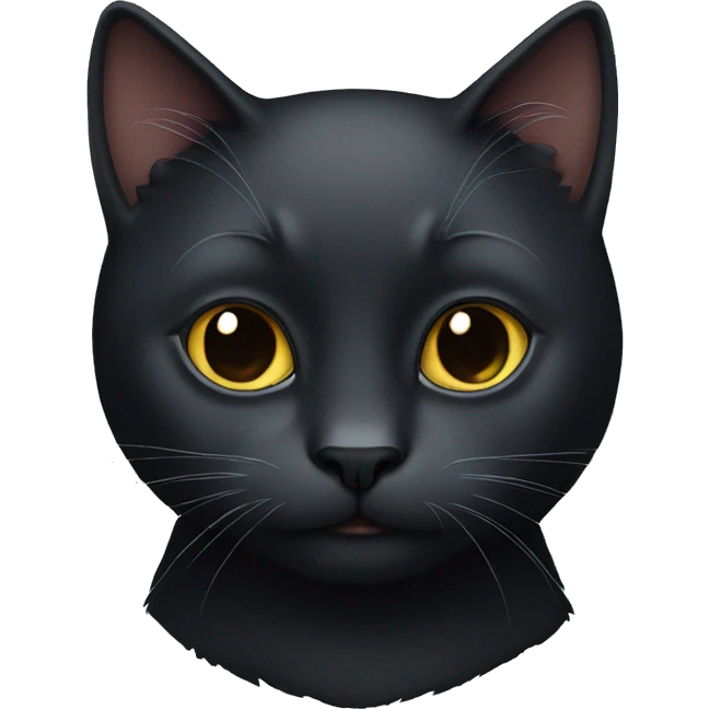 A black cat emoji