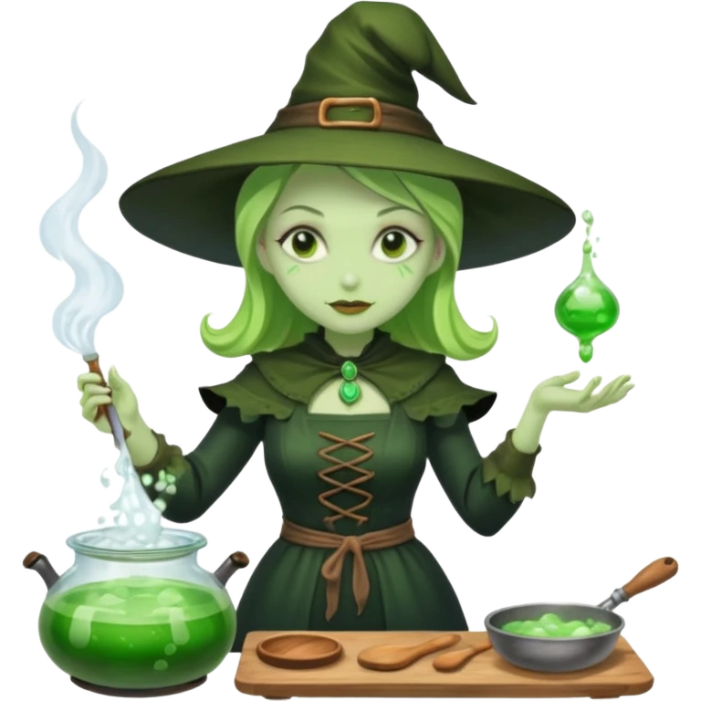 green witch cooking potion emoji
