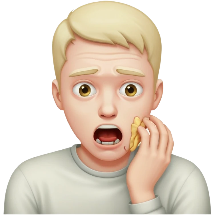 Man choking himself emoji