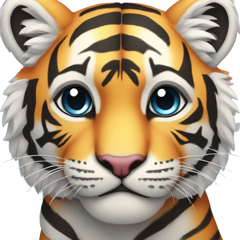 Rainbow tiger emoji